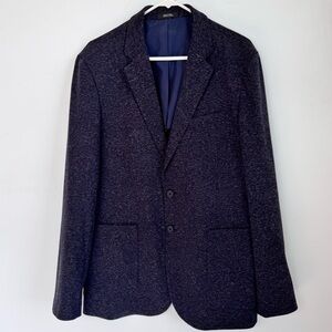Nordstrom Men’s Shop Casual Heathered Navy Classic Blazer Size Large